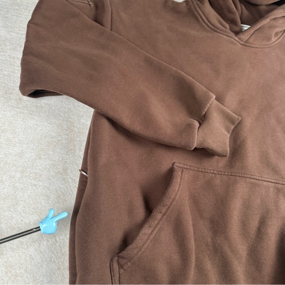 Comfrt Good Days Ahead Fleece Hoodie Soft Medium Unisex Brown - Picture 6 of 10